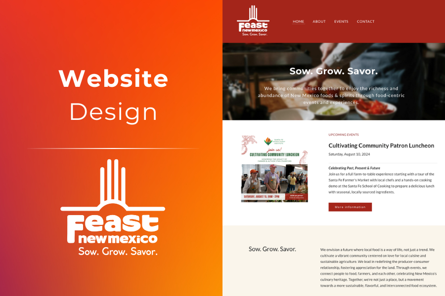 Feast New Mexico Website Design by Mango Moon Media